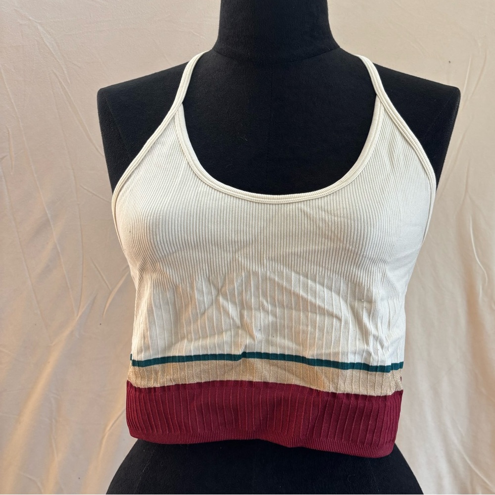 Xhilaration women’s large cream crop top with cross back